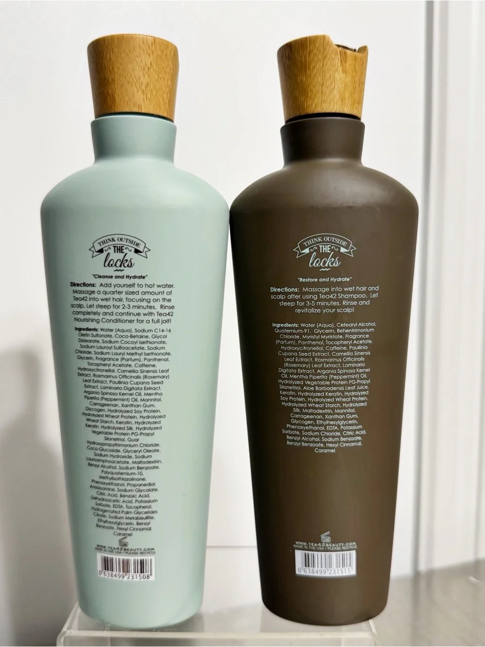 TEA 42 Tea-juvenate Caffeinated Nourishing Shampoo & Conditioner Set 12 oz NEW